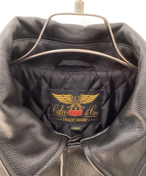 CALEE（キャリー）CALEE (キャリー) レザーブルゾン ブラック サイズ:Lの古着・服飾アイテム