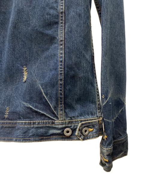 VICTIM（ヴィクティム）VICTIM (ヴィクティム) ダメージ加工デニムジャケット インディゴ サイズ:Lの古着・服飾アイテム