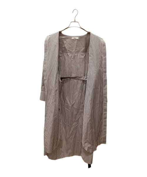 ebure（エブール）ebure (エブール) シャツワンピース ブラウン×ホワイト サイズ:Mの古着・服飾アイテム