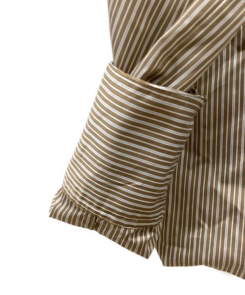 Ameri（アメリ）Ameri (アメリ) STRIPE INVERSION SHIRT TOP ブラウン サイズ:Fの古着・服飾アイテム