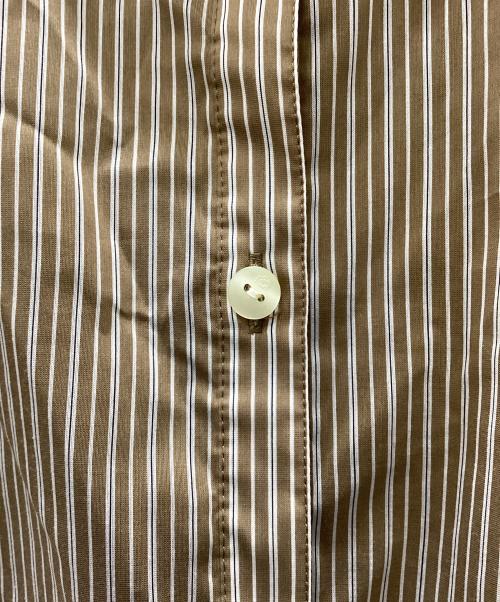 Ameri（アメリ）Ameri (アメリ) STRIPE INVERSION SHIRT TOP ブラウン サイズ:Fの古着・服飾アイテム