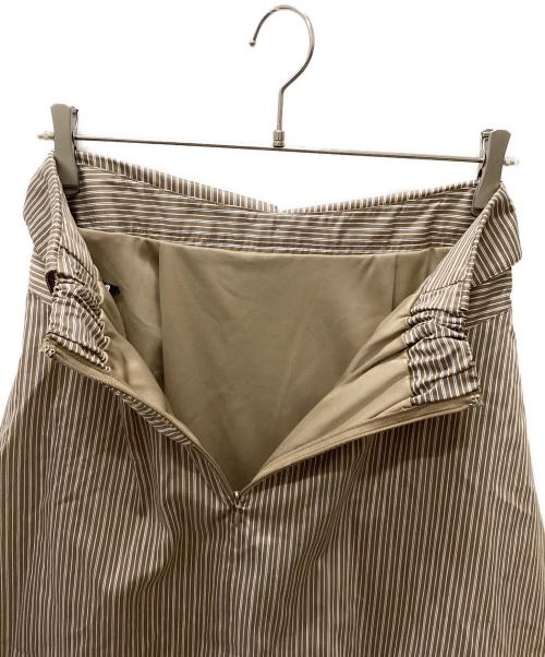 Ameri（アメリ）Ameri (アメリ) STRIPE SHIRT DETAIL MINI SKIRT ブラウン サイズ:Mの古着・服飾アイテム