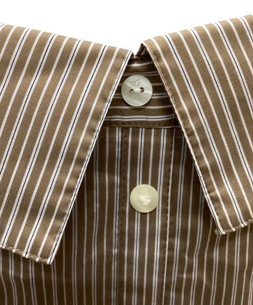Ameri（アメリ）Ameri (アメリ) STRIPE SHIRT DETAIL MINI SKIRT ブラウン サイズ:Mの古着・服飾アイテム