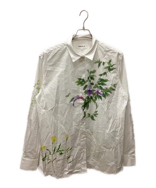 ENFOLD（エンフォルド）ENFOLD (エンフォルド) Seaside plants シャツ ホワイト サイズ:38の古着・服飾アイテム