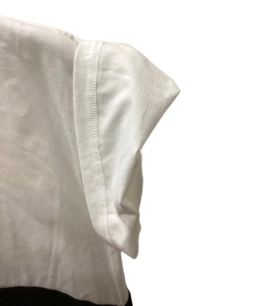ENFOLD（エンフォルド）ENFOLD (エンフォルド) LAYERED-LIKE T-SHIRT ホワイト×ブラック サイズ:38の古着・服飾アイテム