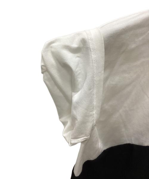 ENFOLD（エンフォルド）ENFOLD (エンフォルド) LAYERED-LIKE T-SHIRT ホワイト×ブラック サイズ:38の古着・服飾アイテム