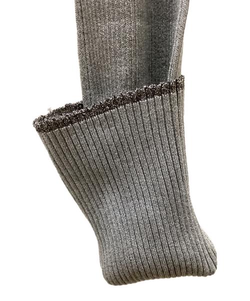 Mame Kurogouchi（マメクロゴウチ）Mame Kurogouchi (マメクロゴウチ) “Kintsugi” Crew Neck Knitted Top グレー サイズ:2の古着・服飾アイテム