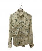 CLANEクラネ）の古着「FLOWER OPAL BUSTIER SHIRTS」｜ベージュ