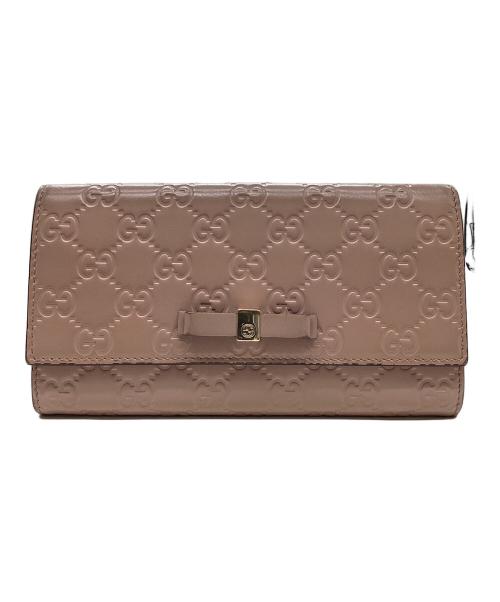 GUCCI（グッチ）GUCCI (グッチ) 長財布 ピンクの古着・服飾アイテム