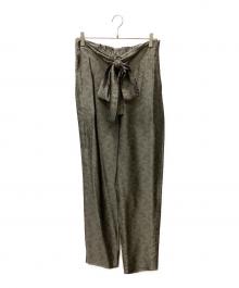 6(ROKU) BEAUTY&YOUTH（ロク ビューティーアンドユース）の古着「JACQUARD BELT PANTS」｜ブラウン×ブルー
