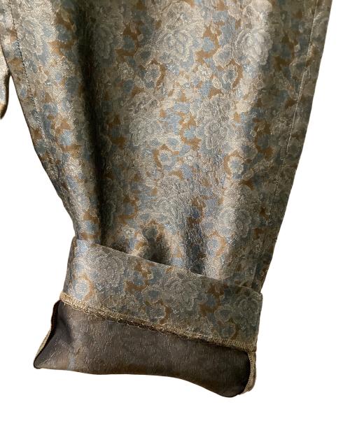 6(ROKU) BEAUTY&YOUTH（ロク ビューティーアンドユース）6(ROKU) BEAUTY&YOUTH (ロク ビューティーアンドユース) JACQUARD BELT PANTS ブラウン×ブルー サイズ:38の古着・服飾アイテム