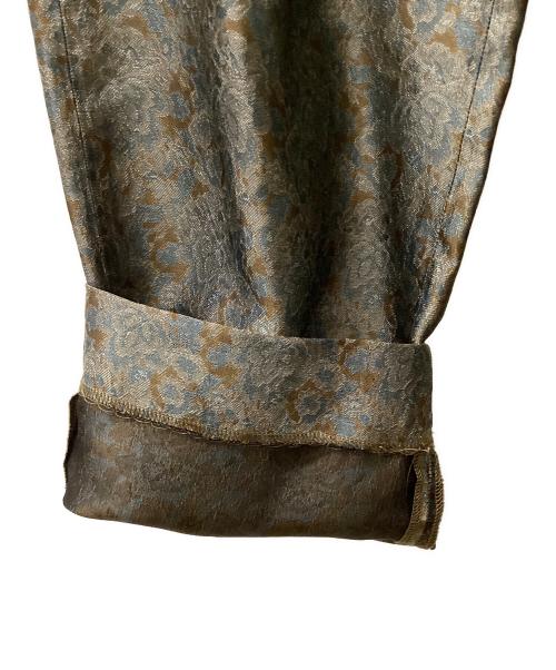 6(ROKU) BEAUTY&YOUTH（ロク ビューティーアンドユース）6(ROKU) BEAUTY&YOUTH (ロク ビューティーアンドユース) JACQUARD BELT PANTS ブラウン×ブルー サイズ:38の古着・服飾アイテム