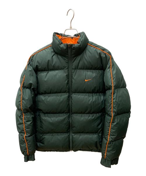 NIKE（ナイキ）NIKE (ナイキ) 00sダウンジャケット グリーン×オレンジ サイズ:XLの古着・服飾アイテム