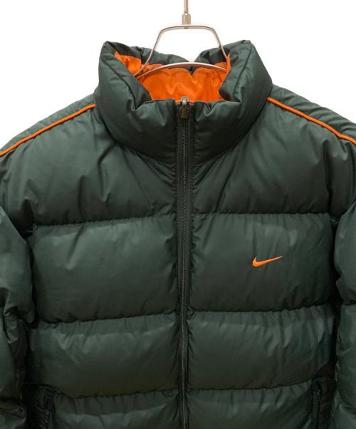 NIKE（ナイキ）NIKE (ナイキ) 00sダウンジャケット グリーン×オレンジ サイズ:XLの古着・服飾アイテム