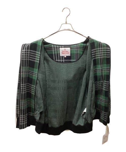 Vivienne Westwood（ヴィヴィアンウエストウッド）Vivienne Westwood (ヴィヴィアンウエストウッド) ジップパーカー グリーン サイズ:46 未使用品の古着・服飾アイテム