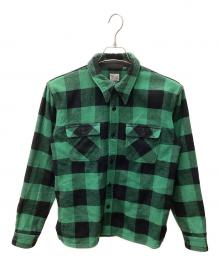 THE FLAT HEAD（ザ・フラットヘッド）の古着「長袖シャツ」｜グリーン×ブラック