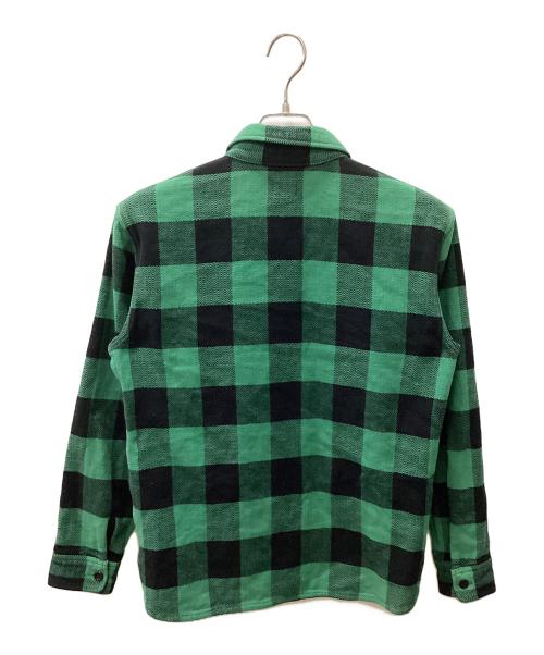 THE FLAT HEAD（ザ・フラットヘッド）THE FLAT HEAD (ザ・フラットヘッド) 長袖シャツ グリーン×ブラック サイズ:38の古着・服飾アイテム
