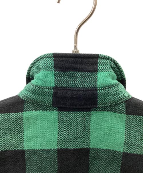 THE FLAT HEAD（ザ・フラットヘッド）THE FLAT HEAD (ザ・フラットヘッド) 長袖シャツ グリーン×ブラック サイズ:38の古着・服飾アイテム