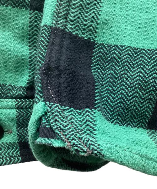 THE FLAT HEAD（ザ・フラットヘッド）THE FLAT HEAD (ザ・フラットヘッド) 長袖シャツ グリーン×ブラック サイズ:38の古着・服飾アイテム