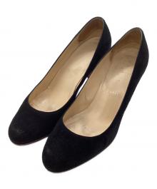 Christian Louboutin（クリスチャン・ルブタン）の古着「スウェードパンプス」｜ブラック