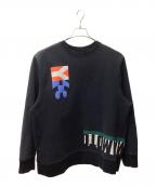 Y-3ワイスリー）の古着「U SWM MULTI CUT GRAPHIC CREW SWEATSHIRT」｜ブラック