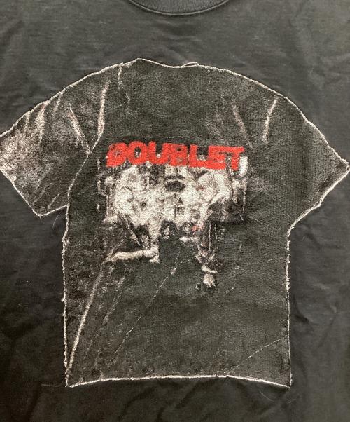 doublet（ダブレット）doublet (ダブレット) フォトステッチＴシャツ 22ss ブラック サイズ:LARGEの古着・服飾アイテム
