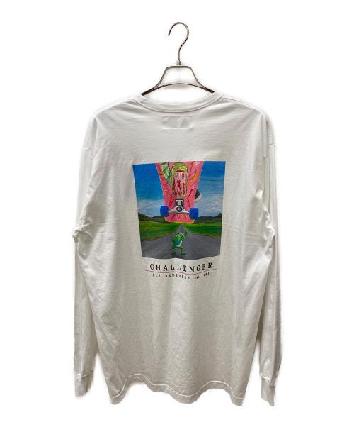 CHALLENGER（チャレンジャー）CHALLENGER (チャレンジャー) ロングスリーブカットソー ホワイト サイズ:XXLの古着・服飾アイテム