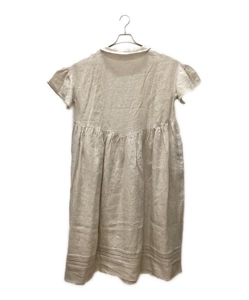Samansa Mos2（サマンサモスモス）Samansa Mos2 (サマンサモスモス) 【立川限定】リネン丸襟ギャザーワンピース キナリ サイズ:F 未使用品の古着・服飾アイテム