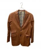 BURBERRY BLACK LABELバーバリーブラックレーベル）の古着「レザーテーラードジャケット」｜ブラウン