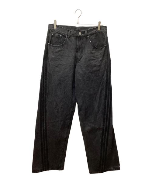 adidas（アディダス）adidas (アディダス) ルーズフィットデニムパンツ ブラック サイズ:31の古着・服飾アイテム