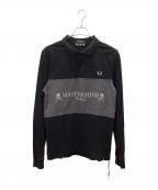 FRED PERRY×Mastermind JAPANフレッドペリー×マスターマインド ジャパン）の古着「L/Sポロシャツ」｜ブラック