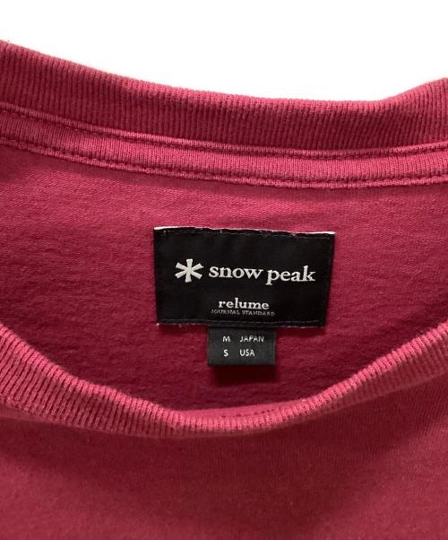 Snow peak（スノーピーク）snow peak (スノーピーク) 長袖Tシャツ ボルドー サイズ:Mの古着・服飾アイテム