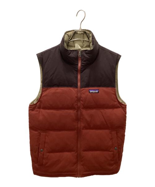 Patagonia（パタゴニア）Patagonia (パタゴニア) リバーシブルダウンベスト ブラウン×オレンジ サイズ:Sの古着・服飾アイテム