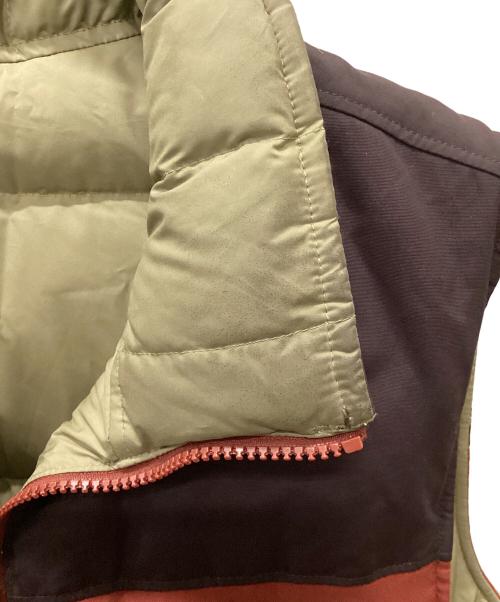 Patagonia（パタゴニア）Patagonia (パタゴニア) リバーシブルダウンベスト ブラウン×オレンジ サイズ:Sの古着・服飾アイテム