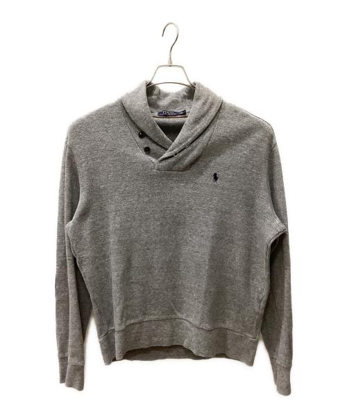 RALPH LAUREN（ラルフローレン）RALPH LAUREN (ラルフローレン) ショールカラーニット グレー サイズ:Mの古着・服飾アイテム