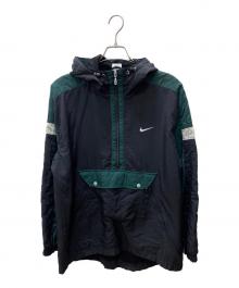 NIKE（ナイキ）の古着「ハーフジップアノラックパーカー」｜ブラック×グリーン