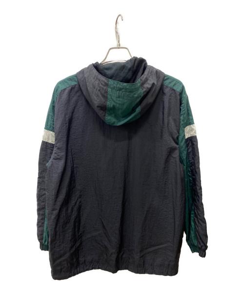 NIKE（ナイキ）NIKE (ナイキ) ハーフジップアノラックパーカー ブラック×グリーン サイズ:Mの古着・服飾アイテム