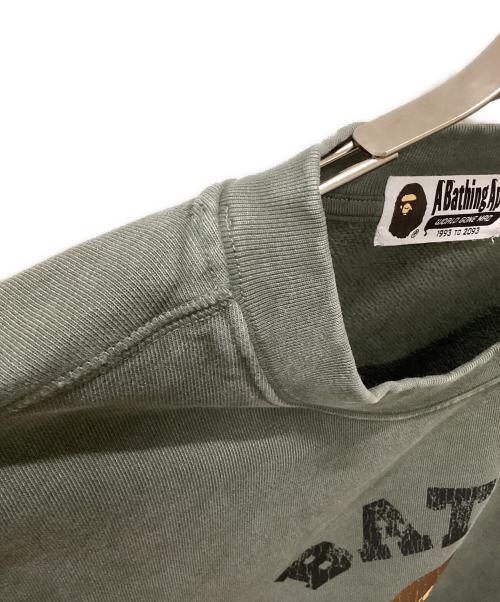 A BATHING APE（ア ベイシング エイプ）A BATHING APE (ア ベイシング エイプ) GARMENT DYE COLLEGE RELAXED FIT グリーン サイズ:XLの古着・服飾アイテム