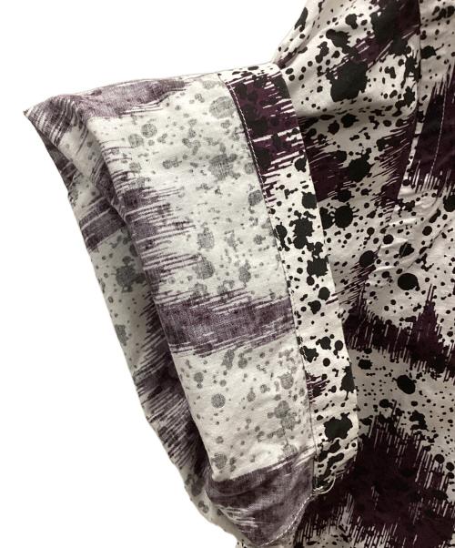 MASSES（マシス）MASSES (マシス) 20SS SPLASH SHIRT パープル×ホワイト サイズ:Lの古着・服飾アイテム