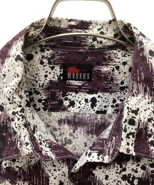 MASSES（マシス）MASSES (マシス) 20SS SPLASH SHIRT パープル×ホワイト サイズ:Lの古着・服飾アイテム