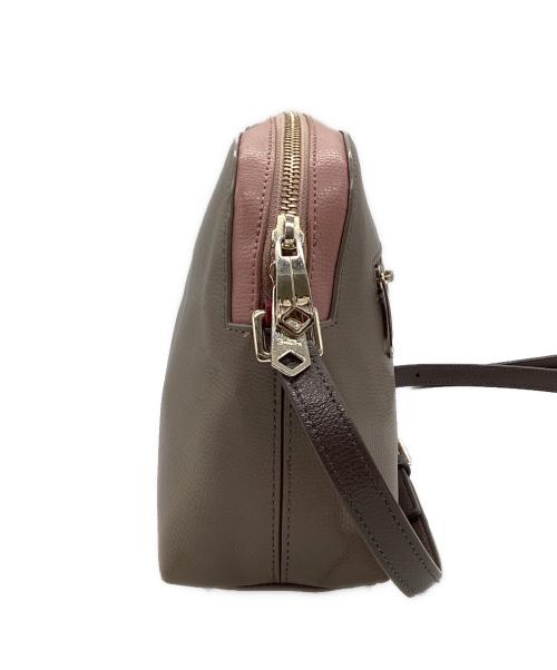 PAUL SMITH（ポールスミス）PAUL SMITH (ポールスミス) レザーショルダーバッグ ピンク×グレーの古着・服飾アイテム
