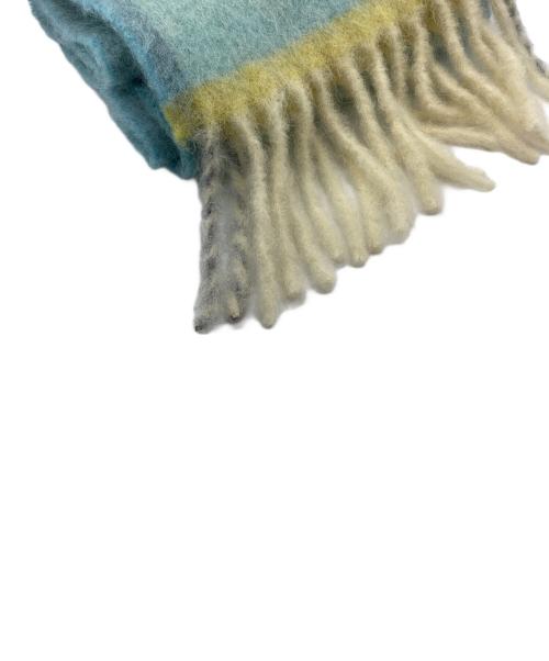 Acne studios（アクネ ストゥディオズ）Acne studios (アクネ ストゥディオズ) WOOLMOHAIR SCARF NARROW スカイブルー×イエローの古着・服飾アイテム