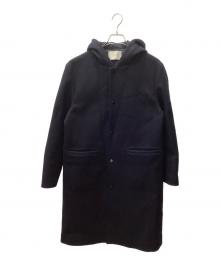 PUBLIC TOKYO（パブリックトウキョウ）の古着「フーデッドメルトンコート」｜ネイビー