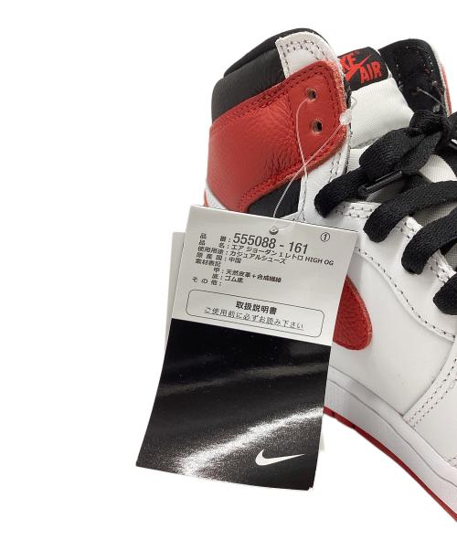 NIKE（ナイキ）NIKE (ナイキ) AIR JORDAN 1 RETRO HIGH OG ホワイト×レッド サイズ:27cmの古着・服飾アイテム