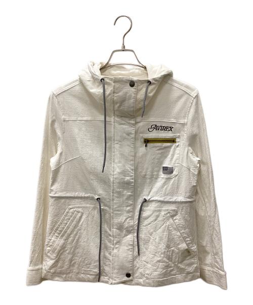 AVIREX（アヴィレックス）AVIREX (アヴィレックス) カラージップジャケット ホワイト サイズ:Mの古着・服飾アイテム
