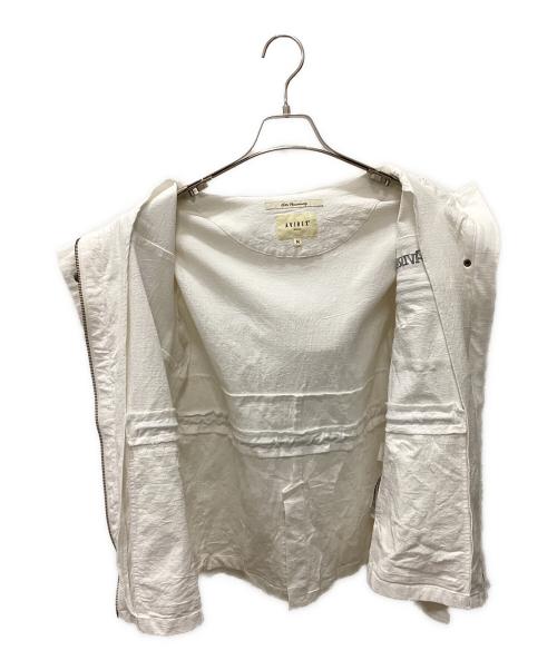 AVIREX（アヴィレックス）AVIREX (アヴィレックス) カラージップジャケット ホワイト サイズ:Mの古着・服飾アイテム