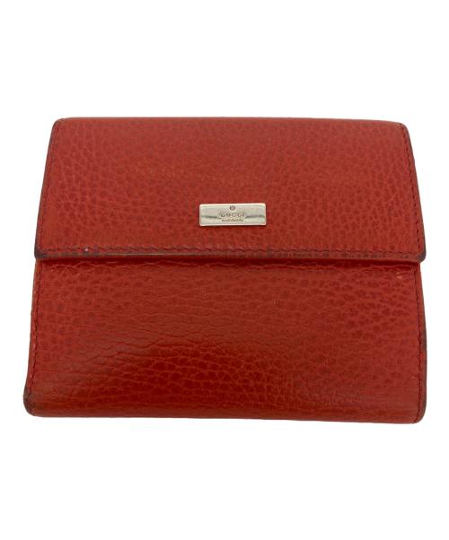 GUCCI（グッチ）GUCCI (グッチ) 2つ折り財布 レッドの古着・服飾アイテム