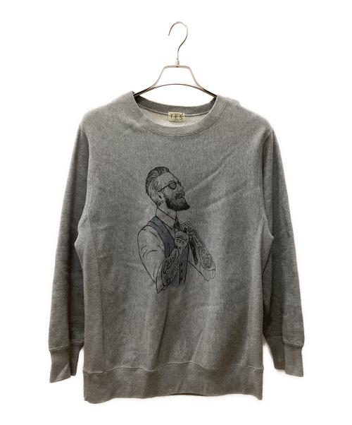 TES（テス）TES (テス) スウェット グレー サイズ:LARGEの古着・服飾アイテム