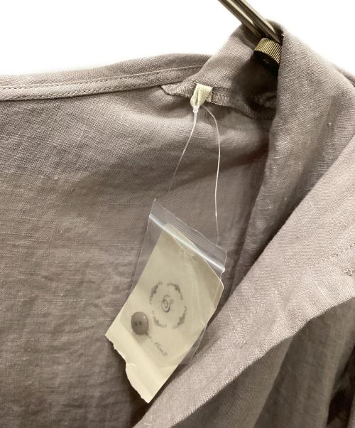 Samansa Mos2（サマンサモスモス）Samansa Mos2 (サマンサモスモス) 【立川限定】リネン丸襟ギャザーワンピース モカ サイズ:F 未使用品の古着・服飾アイテム