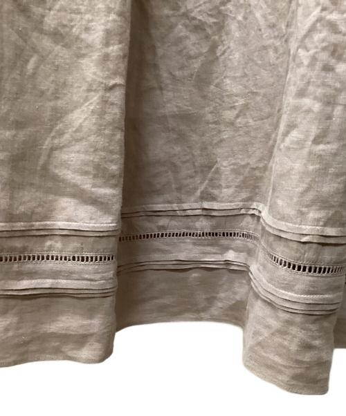 Samansa Mos2（サマンサモスモス）Samansa Mos2 (サマンサモスモス) 【立川限定】リネン丸襟ギャザーワンピース モカ サイズ:F 未使用品の古着・服飾アイテム